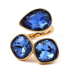 Открытые манжеты в форме капли и квадратного стекла&nbsp;RJEW-G289-01G-09