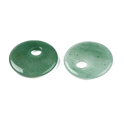 天然石グリーンアベンチュリンペンダント  フラットラウンドのチャーム  45x6mm  穴：10mm&nbsp;G-T138-177A