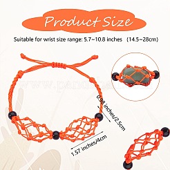 Cordon en nylon tressé ajustable pochette en macramé fabrication de bracelet&nbsp;AJEW-SW00013-13