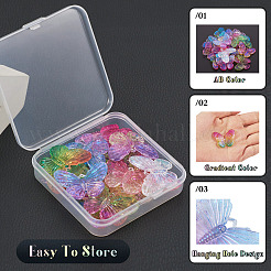 18шт 9 цвета прозрачные подвески из смолы RESI-TA0002-03