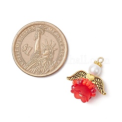 Подвески-ангелы из стеклянных бисеров&nbsp;PALLOY-MZ00713-02