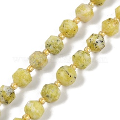 Бусы из натуральной желтой бирюзы (яшмы) G-O201B-118F