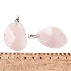 Pendentifs de quartz rose naturel&nbsp;GG-K002-05K