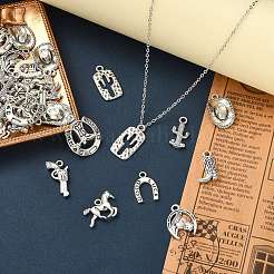 90pcs 9 pendentifs en alliage de style tibétain&nbsp;TIBEP-SZ0001-13
