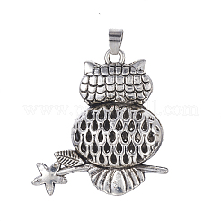 Antikem Silber-Legierung Strass Ton Vogel Anhänger&nbsp;ALRI-J122-03AS
