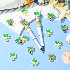 20 шт. 2-х цветные непрозрачные акриловые и эмалевые бусины&nbsp;OACR-CJ0002-57