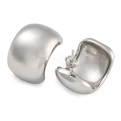 Прямоугольные серьги-гвоздики из латуни&nbsp;EJEW-K293-15P