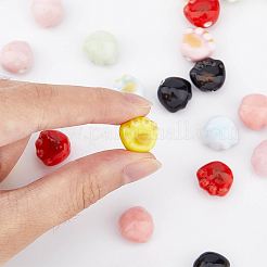 28 шт. 7-х цветные фарфоровые бусины ручной работы с принтом PORC-DC0001-03