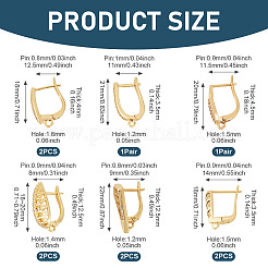 Латунные серьги-кольца из прозрачного кубического циркония&nbsp;KK-TA0002-87