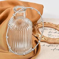 Колье-чокер с латунными шариками для женщин NJEW-M079-06P