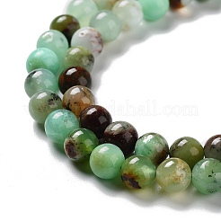 Натуральные хризопразные бисерные пряди G-G057-A01-02