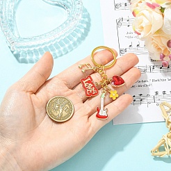 Schlüsselanhänger aus GlasStrassen und Legierungsemaille&nbsp;KEYC-YW00293