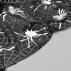 ポリエステル生地  衣料品用  スパイダーウェブでスパイダー  ブラック  150x0.02cm&nbsp;DIY-WH0496-86B