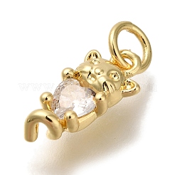 Стойки обшивки латунь микро проложить кубическую прелесть диоксида циркония&nbsp;KK-I720-31G