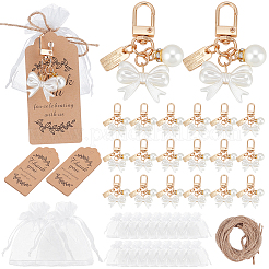 Подвесные украшения из акрилового сплава и жемчуга&nbsp;HJEW-WR0001-21