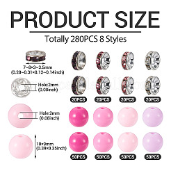 200шт 4 цвета непрозрачные акриловые бусины&nbsp;MACR-TA0002-53