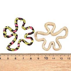 Серьги-гвоздики из сплава с цветком и леопардовым принтом&nbsp;EJEW-Z112-04G