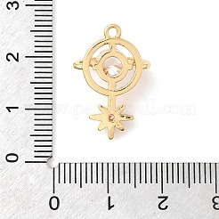 Латунные микропаве прозрачные подвески с фианитом KK-F916-20G