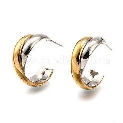 Pendientes de botón de acero inoxidable 304&nbsp;EJEW-O066-03M
