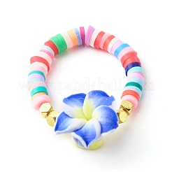 Anelli elastici con perline heishi fatti a mano in argilla polimerica&nbsp;RJEW-JR00362