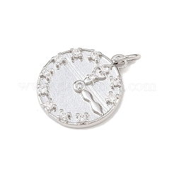 Латунные микропаве прозрачные подвески с фианитом&nbsp;KK-P339-20P