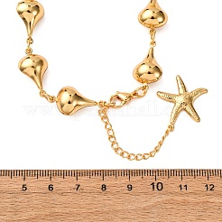 Ожерелья из нержавеющей стали 304 с каплевидными звеньями для женщин&nbsp;NJEW-G178-06G