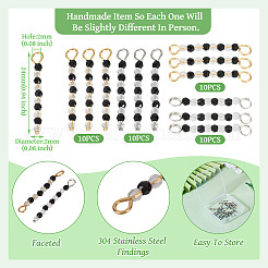 Прозрачные стеклянные бусины с соединителем&nbsp;PALLOY-TA00135