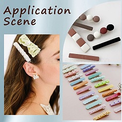 Железные плоские заколки-пеликаны IFIN-SC0001-66B