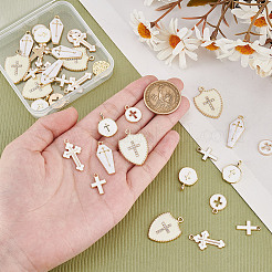 36 шт. 6 стиля подвески из сплава и латуни с эмалью FIND-AR0004-72