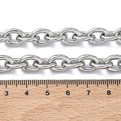 9 mm 304 Edelstahl-Kabelkettenhalsketten für Frauen und Männer&nbsp;NJEW-Z115-03P