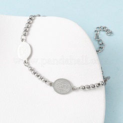 Браслеты из нержавеющей стали 304 Religion BJEW-F524-04B-P