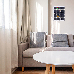 Прозрачная коробка для памятных монет из акрила и фетра ODIS-WH0061-37B-01