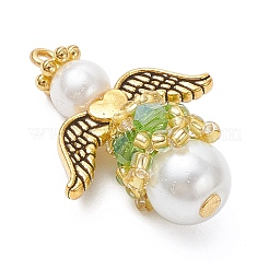 Подвески из перламутрового стекла и жемчуга&nbsp;PALLOY-MZ00978-08