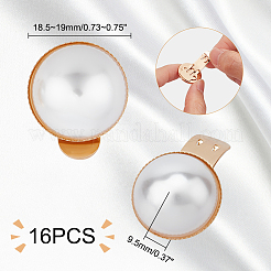 16 шт. пластиковое украшение для обуви с имитацией жемчуга&nbsp;AJEW-PH0004-47