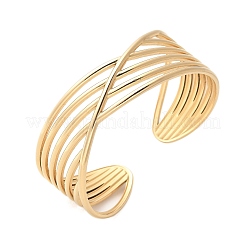 Браслеты-манжеты из нержавеющей стали 304 для женщин&nbsp;BJEW-U032-13G