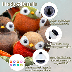 40 набор 10-х цветных пластиковых глаз для кукольных поделок KY-FH0001-42B