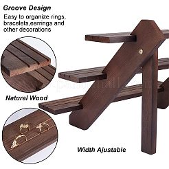 Diy 3-stöckiges Display-Riser-Set aus Holz&nbsp;ODIS-WH0029-25B