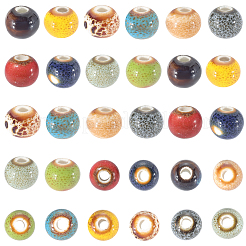 180 шт. печатные фарфоровые бусины PORC-LT0001-10