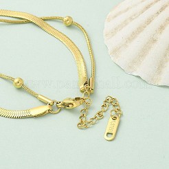 Браслеты-цепочки из нержавеющей стали 304&nbsp;BJEW-C084-08G