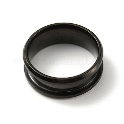 Geriffelte Fingerringfassungen aus Edelstahl 304&nbsp;RJEW-WH0010-08B-EB