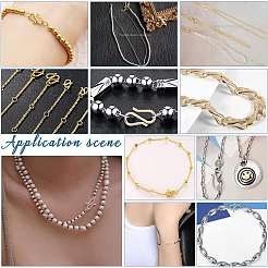 60 шт. 2-х цветные застежки-крючки из нержавеющей стали 304&nbsp;STAS-UN0063-31