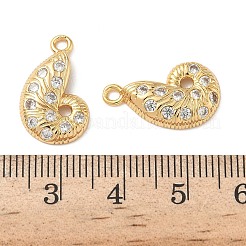 Подвески из прозрачных кубических цирконий с микропаве из океанической латуни KK-B160-42G-03