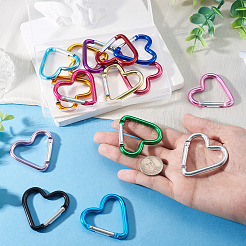 15 Stück 15 Farben Zinklegierung Schraubverschluss Karabiner&nbsp;FIND-TA0009-84