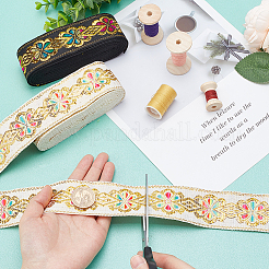 14 м 2 цвета полиэстеровые ленты с вышивкой в этническом стиле OCOR-GA0001-54