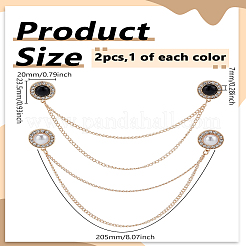 2 шт. 2-цветные литые подвесные цепи&nbsp;JEWB-LP0005-06