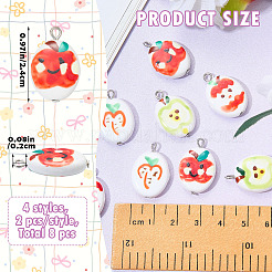 8 pendentif en porcelaine fait main&nbsp;PALLOY-SW00155