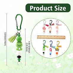 Подвеска-кисточка из силикона и искусственной замши&nbsp;HJEW-YW00100-01