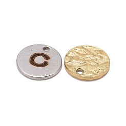 変色しない304ステンレススチールチャーム  フラットラウンド  ステンレス鋼色  10x1mm  穴：1mm&nbsp;STAS-MSMC001-20