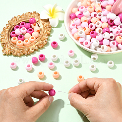 200шт 4 цвета непрозрачные акриловые бусины&nbsp;SACR-SP0001-34