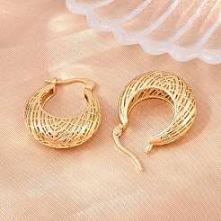 Boucles d'oreilles en laiton de cercle pour les femmes&nbsp;KK-Z166-11G